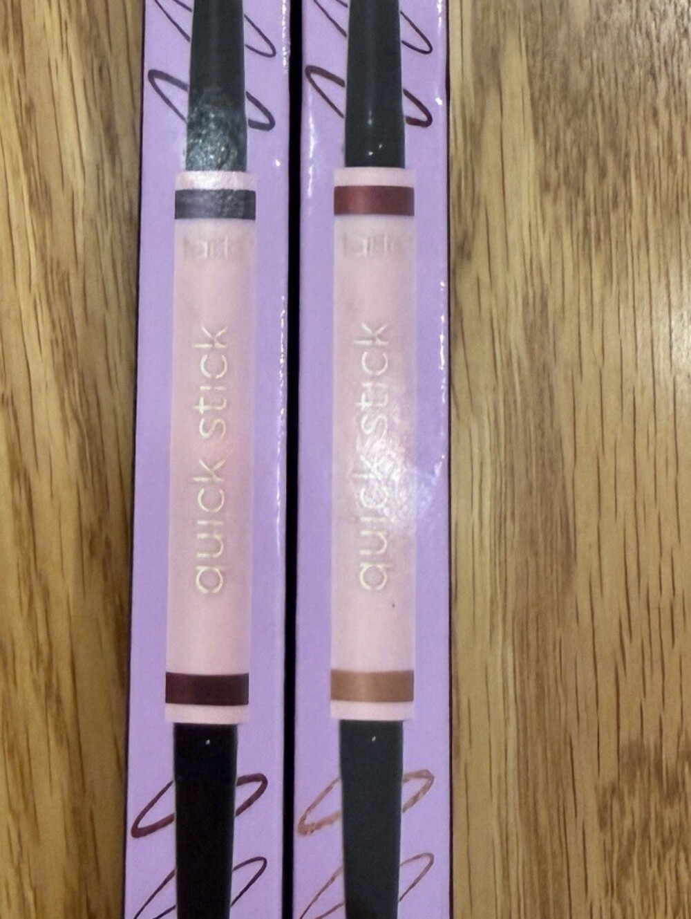 Tarte Quick Stick Double Ended Gel Liner Set2pc Maroon Copper Plum Aubergine NIB